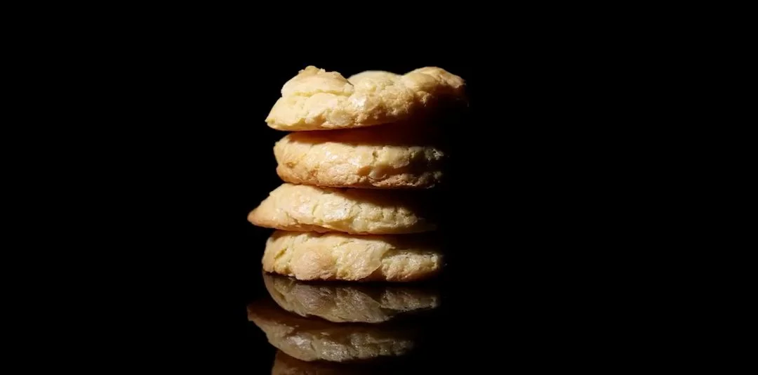 Stacked cookies product shot