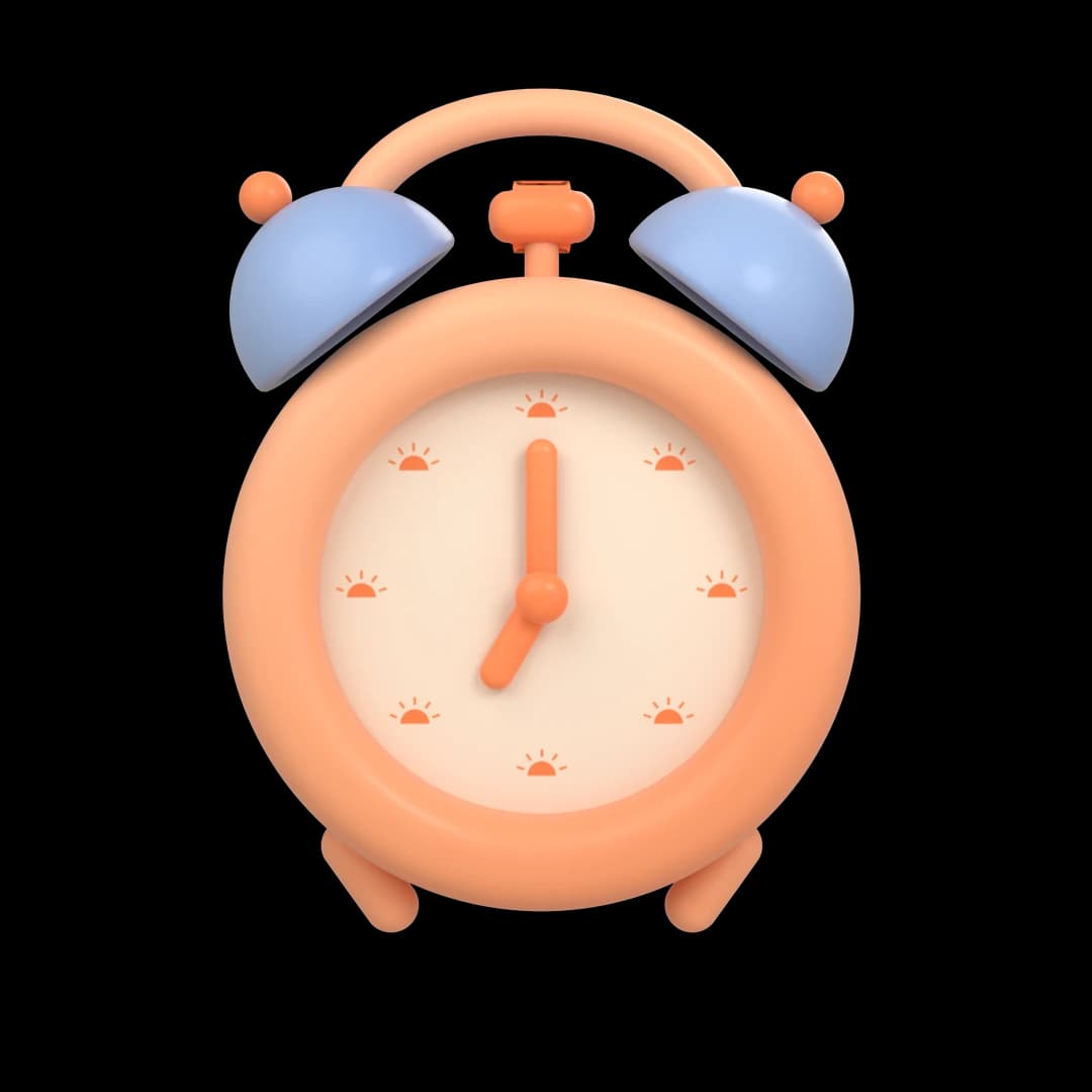 Alarm clock, a 3D render