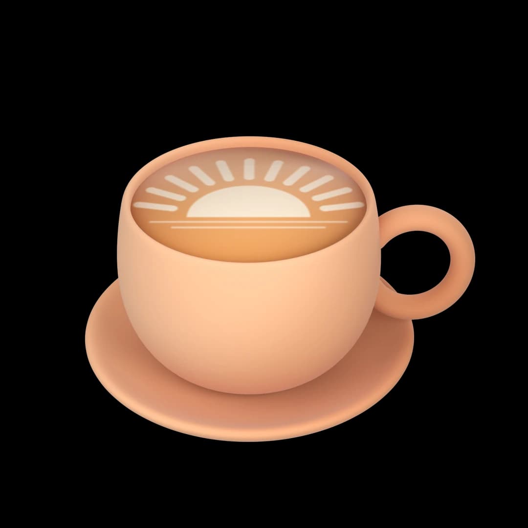 Morning cup, a 3D render