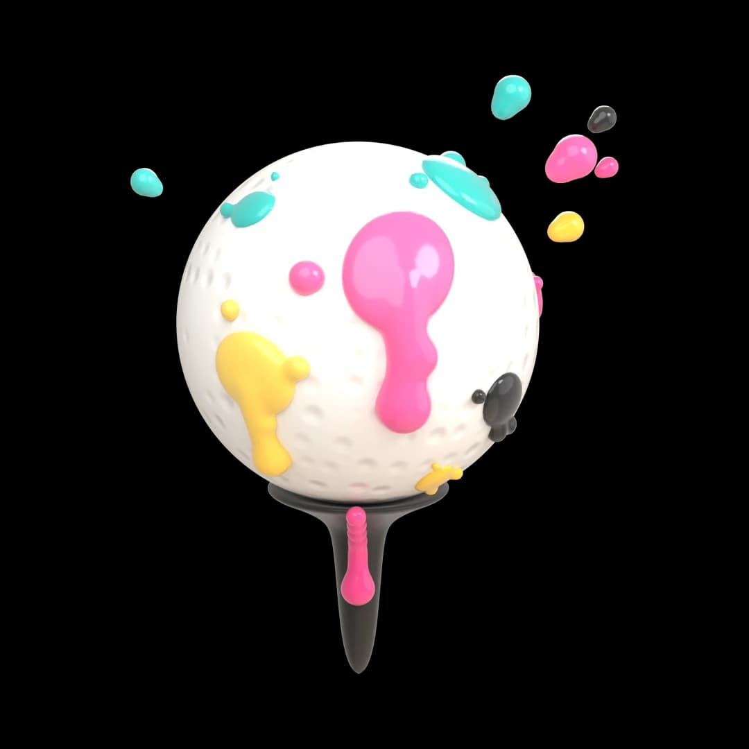 Paint splash, a 3D render