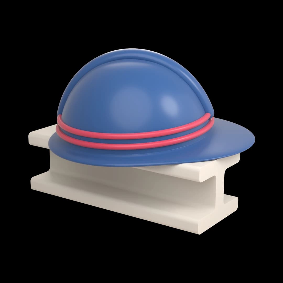 Hard hat, a 3D render